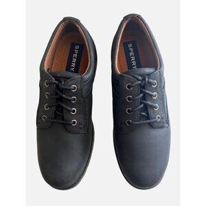 Sperry Mens Frasier Plain Toe Black Leather Shoes, Size 9.5